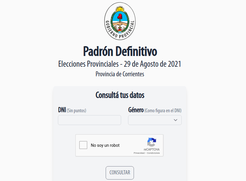 Consultá el padrón para las elecciones del 29 de agosto 0