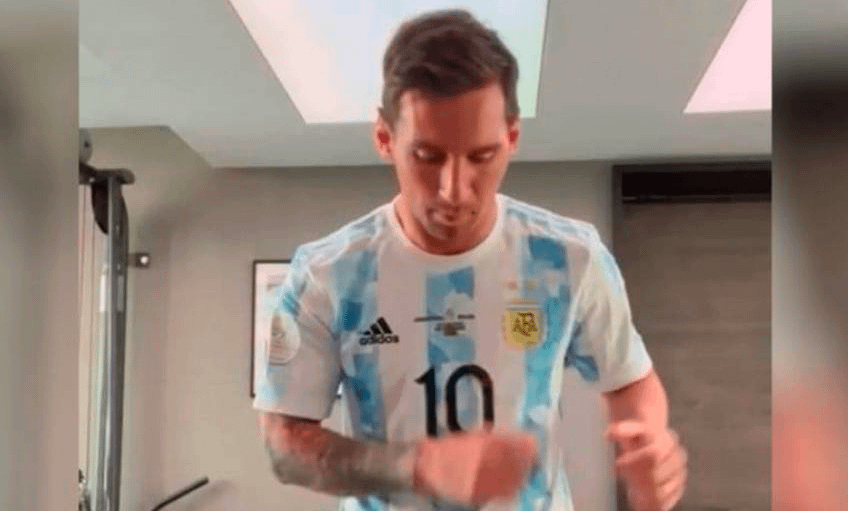 Messi bailó y se sumó a los atletas argentinos en los Juegos Olímpicos 0