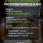 Comenzará la inscripción para la vacunación a mayores de 65 años  en Corrientes
