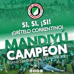 Mandiyú es el nuevo Campeón Provincial
