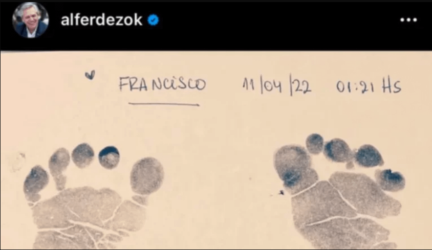 El mensaje con el que Alberto Fernández festejó el nacimiento de su hijo, Francisco 0
